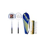 Delta 2 Adet Deluxe Tek Parca Badminton Raketi + Cantasi + 6 Adet Orta Hiz Badminton Topu Seti