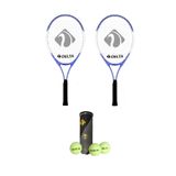 Delta 2 Adet Max Joys 25 İnç Çocuk Tenis Raketi + 2 Adet Tenis Çantası + 3 Adet Prof. Seviye Maç Topu