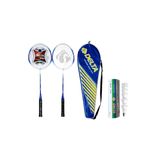 Delta 2 Adet Tek Parça Deluxe Badminton Raketi + Çantası + 6 Adet Dengeli Hız Badminton Topu Seti