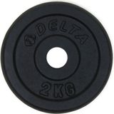 Delta 2 Kg x 2 Adet Siyah Döküm Plaka Çiftli Ağırlık Flanş - 2 kg x 2 Adet