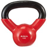 Delta 3 kg Çaydanlık Tipi Kırmızı Demir Dambıl - Kettlebell Unisex, Çok Renkli