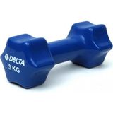 Delta 3 kg PVC Dambıl Ağırlık 1 Parça Mavi Renkli El Anatomisine Uygun Tasarım