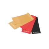 Delta 3 'lü Turuncu Kırmızı Siyah 120x7.5 cm Pilates Bandı Egzersiz Direnç  Lastiği Fiyatları