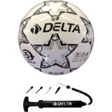 Delta 5 Numara Dikişli Futbol Topu Beyaz Renk ve Dayanıklı Sentetik PU Deri Özellikli