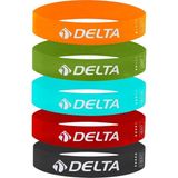Delta 5'li Set Aerobik Bandı Pilates Egzersiz Bandı Hafif Orta Sert Kullanım Amacı Fitness - XHafif-Hafif-Orta-Sert-XSert - 50 cm