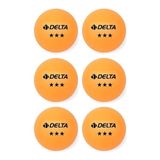Delta 6 Adet Turuncu CPT 294 Masa Tenisi Topu 40 mm Çapında Turnuva Onaylı Pinpon Topu