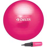 Delta 75 cm Fuşya Deluxe Pilates Topu Seti Ağırlık 1099 gram Egzersiz İçin İdeal Kullanım