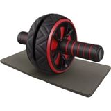 Delta Ab Wheel Egzersiz Fitness Tekerleği Karın Kası Ab Slider Kondisyon Spor Aleti - Kırmızı - Siyah