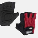 Delta Armour Deluxe Ağırlık Body Dambıl Halter Fitness Eldiveni SİYAH-KIRMIZI L