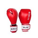 Delta Blow Kırmızı 14 Oz Boks Eldiveni - 90 Kg Üzeri Yetişkin İçin Kick Boks, Muay Thai, Sparring Eldiven