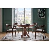 Delta Ceviz Rengi Açılır Oval Yemek Masası Takımı, 80X120