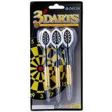 Delta Dart Oku (3’lü Set) - Çelik Uç + Pirinç Gövde + Renkli Kanat - Dart Oku Seti, 22 GR