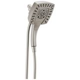Delta Faucet 5-Spray In2ition çift duş başlığı, el spreyi, H2Okinetic fırçalanmış nikel duş başlığı, hortum, duş başlıkları, manyetik yerleştirme, Lumicoat paslanmaz 58474-SS-PR25