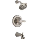 Delta Faucet Lahara 14 Serisi Duş ve Küvet Seti, 5 Fonksiyonlu Touch-Clean Duş Başlıklı, Paslanmaz T14438-SS (Valf Dahil Değil)