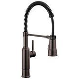 Delta Faucet Theodora Tek Saplı Ticari Stil Mutfak Lavabo Bataryası Aşağı Çekmeli Püskürtücü ve Manyetik Yerleştirme Püskürtme Başlığı, Venedik Bronz 18804Z-RB-DST