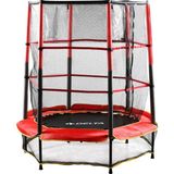Delta Fileli Korumalı 140 Cm Çocuk Trampolini 55 İnç Trambolin - Kırmızı