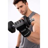 Delta Fitness Ağırlık Eldiveni Kaymaz Tabanlı Unisex Kullanım İçin Güçlü Kavrama Sağlar - Siyah-Gri