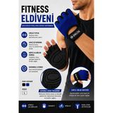 Delta Fitness Eldiveni Kaymaz Avuç İçi Destekli Spor Eldiveni Mavi-Siyah