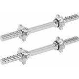 Delta Iki Adet 36 cm Krom Bar 25,4 ile 29 mm Arası Çaptaki Plakalar Için Uygun Halter Ağırlık Çalışma Barı - Ağırlık Eldiveni Yok