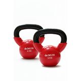 Delta Kettlebell 3 Kg × 2’li Set | Döküm Ağırlık Vinyl Kaplı Dambıl Evde Spor Squat Çaydanlık Dumbbell