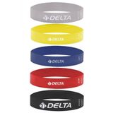 Delta Latex 5 Farkli Direnc Aerobik Pilates Direnc Egzersiz Bandi Squat Lastigi (Uc Kismi Kapali)