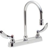 Delta Musluk 26C3934 26T, İki Kulplu 8 İnç Döküm Güverte Montajlı Musluk, Krom, 6.5 x 7.7 x 12 inç