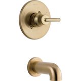 Delta musluk T14159 CZ Trinsic küvet sadece Trim (Rough Ayrı olarak satılır), Şampanya bronz