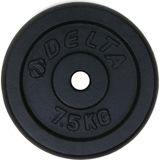 Delta Parlak Siyah Döküm Plaka ( Çiftli ) - 7,5 kg x 2 adet