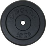 Delta Parlak Siyah Döküm Plaka (Tekli) - 15 kg x 1 Adet