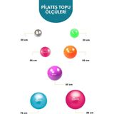 Delta Pilates Topu 75 cm Dura-Strong Deluxe Siyah Tekil Kullanım İçin Uygun