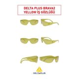 Delta Plus Brava2 Yellow İş Güvenlik Gözlüğü | Polikarbonat Tek Lens, Uv Koruma, Darbe Dayanımlı