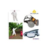 Delta Plus M6400 A2 Tarım ilaçlama İçin Gaz Maskesi (Filtre İle Beraber) + Goggle Gözlük + Tulum Tam Set