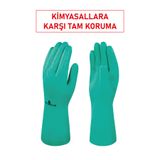 Delta Plus Nitrex VE801 Kimyasal İş Eldiveni | PVC Kaplama, Pamuk Astar, Uzun Manşetli