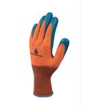 Delta Plus Nitril Kaplamalı Iş Eldiveni Turuncumavi VE733 Koruyucu Yağ Esnek Tutuş Polyester - Siyah - 9
