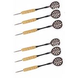 Delta Profesyonel 6'Lı Dart Oku Seti 22 Gram Dart Ok | 6 Adet Gold Gövdeli Çelik Uç Yüksek İsabet