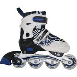 Delta Spor Delta Inline Skate Silikon Teker Ayarlanabilir Alüminyum Paten, Mavi, 30-33 - Çok Renkli