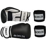 Delta Swat Dura-Strong Siyah Boks Eldiveni + 12 Boks El Bandajı Seti