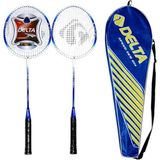 Delta Tek Parça Halinde Üretim 2 Adet Dura-Strong Badminton Raketi Ve Deluxe Badminton Çantası Seti