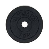 Delta Unisex Dura-Strong Döküm Plaka Çiftli 3 Kg X 2 Adet Plaka, Siyah, 6 Kg