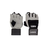 Delta Uzun Bilek Bandajlı Gri Ağırlık Body Fitness Eldiveni - Wrist Wraps