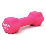 Delta Vinyl Kaplı 1 Kg - Pembe Deluxe Demir Dambıl