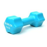 Delta Vinyl Kaplı 4 Kg - Mavi Deluxe Demir Dambıl