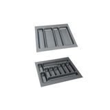 DELTAAKS 55/49 Cm 2'li Takım Cekmece Içi Kasıklık Ve Kepçelik Grı 50/40 Cm Kadar Kesılebılır