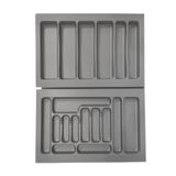 Deltaaks Mobilya Aksesuarları 85/49 Cm 2'li Takım Cekmece Içi Kasıklık Ve Kepçelik Grı 78/40 Cm Kadar Kesılebılır