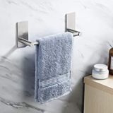 DELTAHOME Paslanmaz Çelik 30cm Havluluk Yapışkanlı Bant İle Anında Kolay Montaj - Vida Yok Delmek Yok! inox