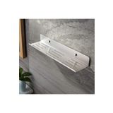 DELTAHOME Paslanmaz Çelik 40 cm Banyo Rafı Düzenleyici - Vidalı Sistem - Inox - Model: Frankfurt
