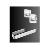 DELTAHOME Paslanmaz Çelik Yapışkanlı Havluluk Ve 2 Adet Askılık SET INOX