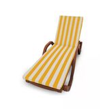Delüks Şezlong Minderi Sarı/Beyaz 180-55-5 Cm