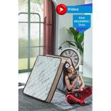 Deluxe Bej Süngerli Katlanır Yatak, Yer Yatağı, Misafir Yatağı, Kamp Yatağı, Sünger Yatak 13-14 Cm (Ölçü Seçenekli)