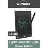 Deluxe Elektronik Grafik Yazma Tahtası Kalemli Silinebilir Not Çizim Panosu Eğitici Tablet 8,5 Inç